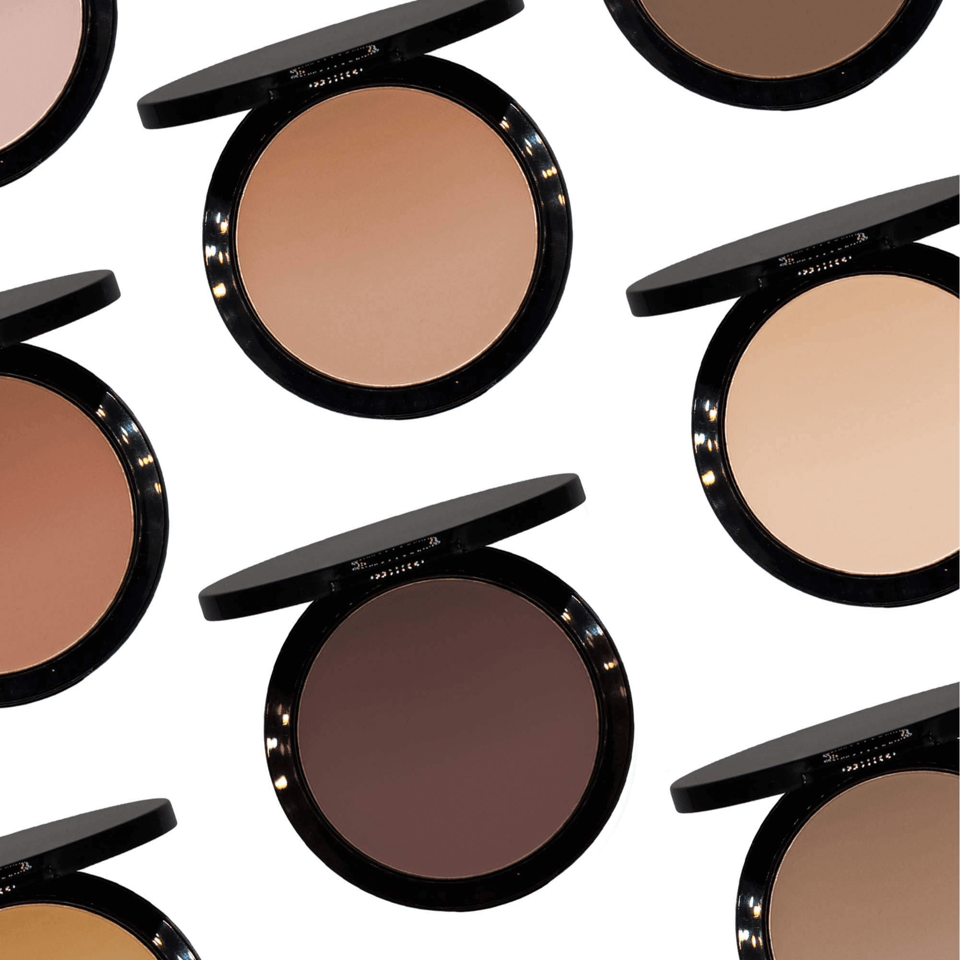 MIANIMED Premium skincare compact powders in various shades.