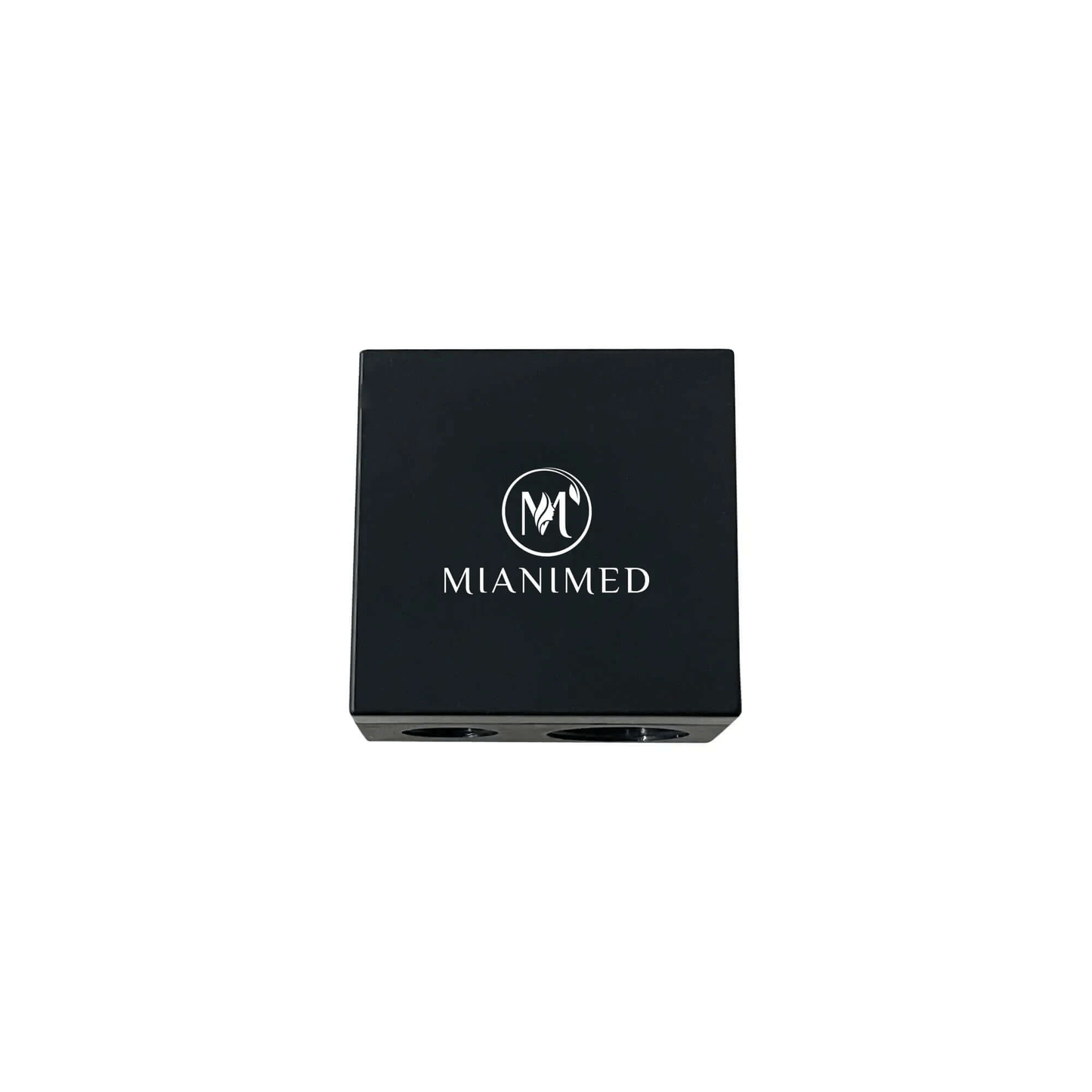 MIANIMED premium skincare product packaging in black with logo.