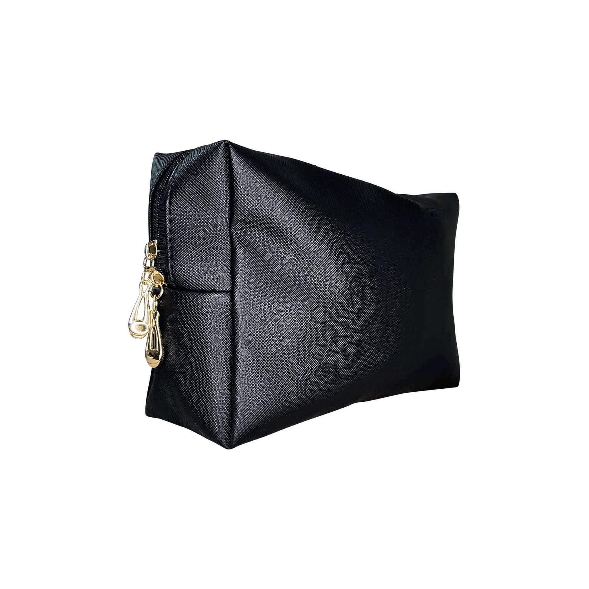 MIANIMED Premium black skincare bag with gold zipper.