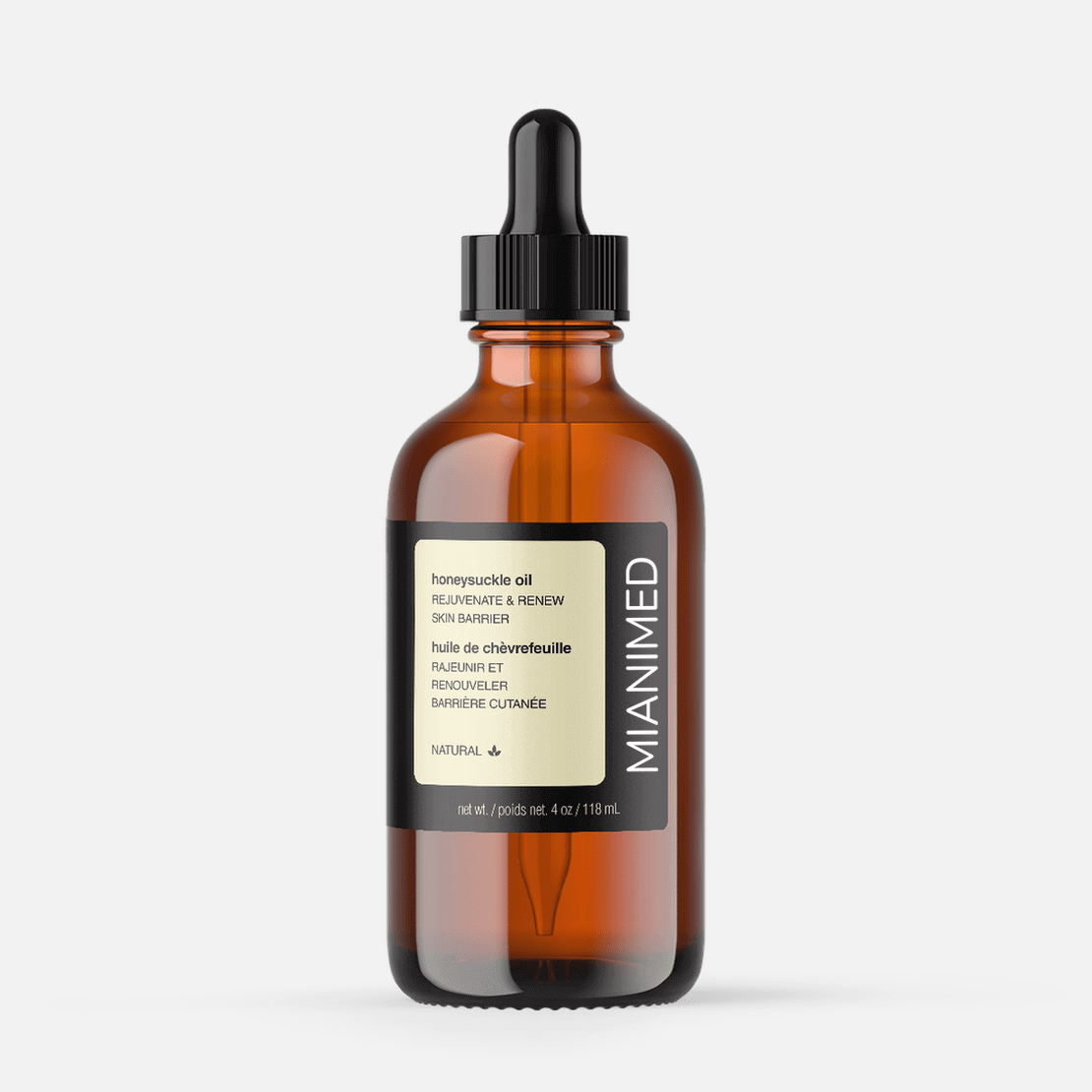 MIANIMED Premium Skincare Honeysuckle Oil Rejuvenate & Renew 4oz Bottle