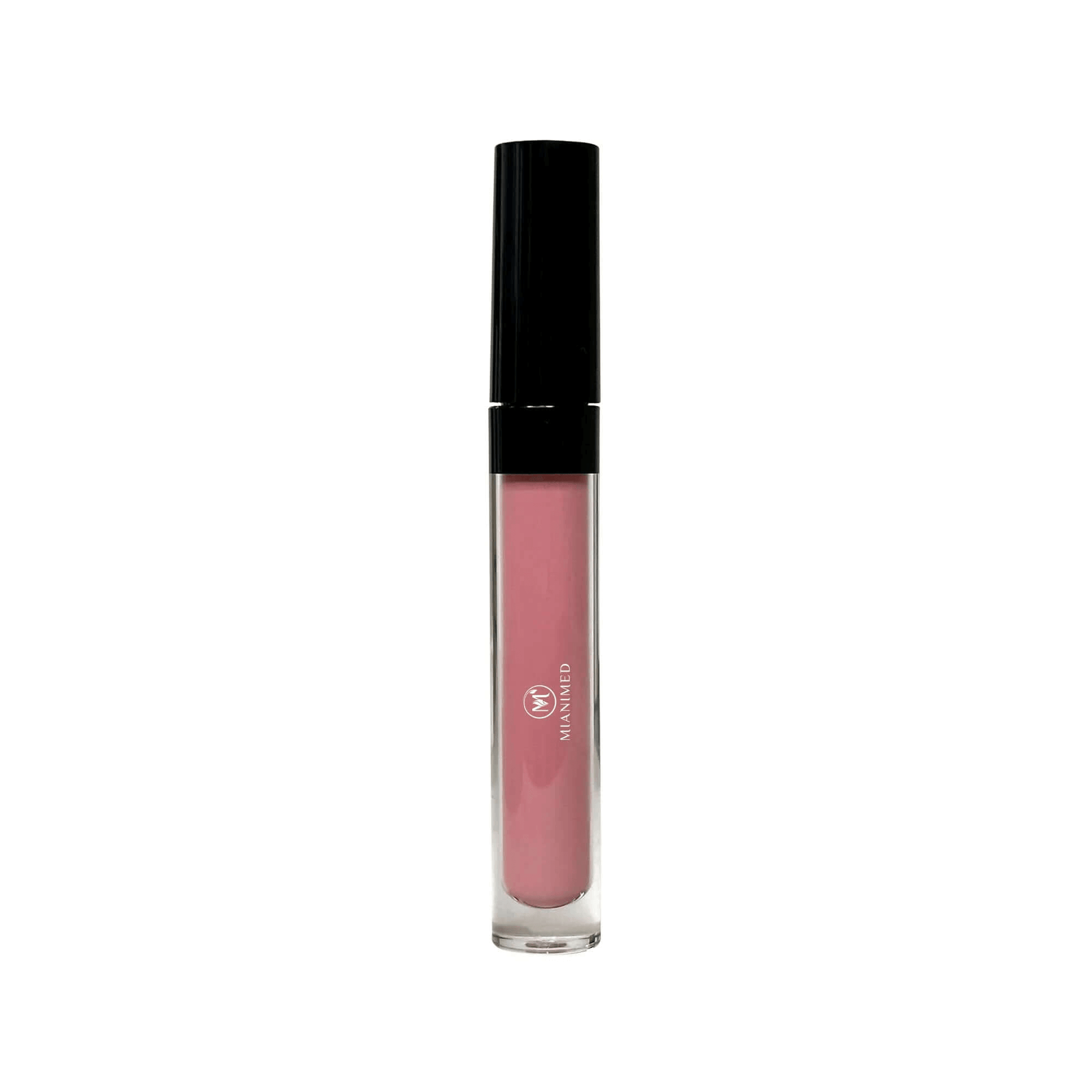 MIANIMED Premium Skincare Pink Lip Gloss in Clear Tube with Black Cap