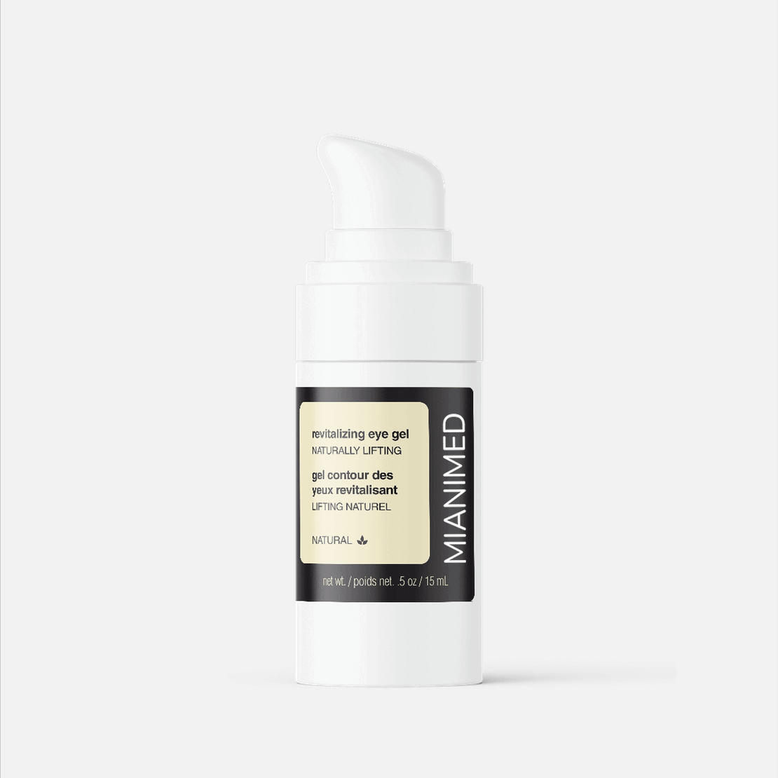 MIANIMED Premium Skincare Revitalizing Eye Gel Bottle - Natural anti-aging solution for naturally lifting and revitalizing under-eye skin.