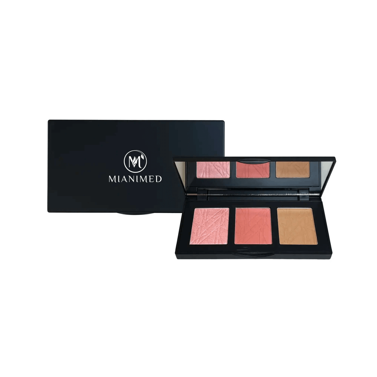 MIANIMED premium skincare palette featuring blush and bronzer shades.