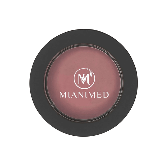 MIANIMED premium skincare product, compact round case with blush.