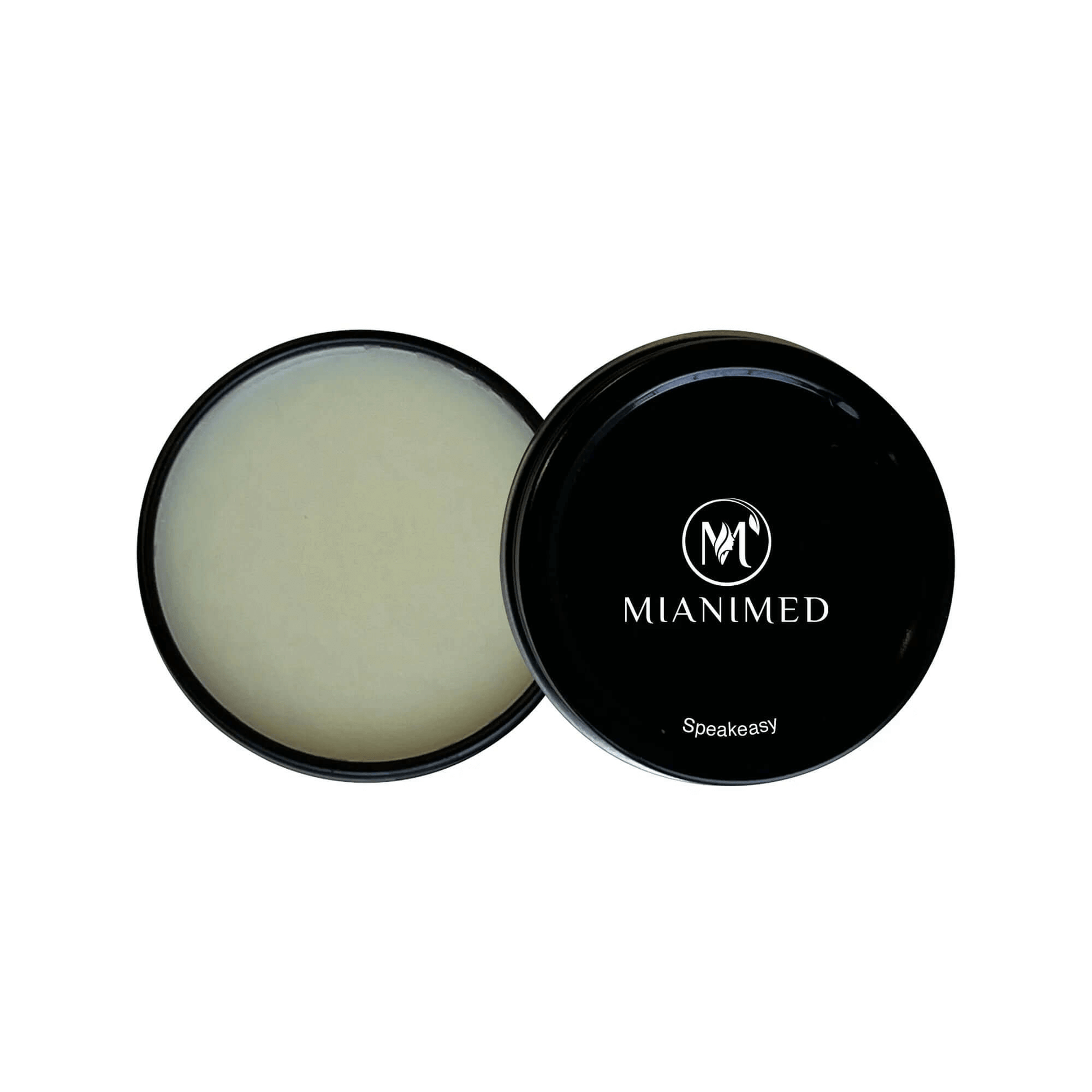 MIANIMED premium skincare product in an open black container.