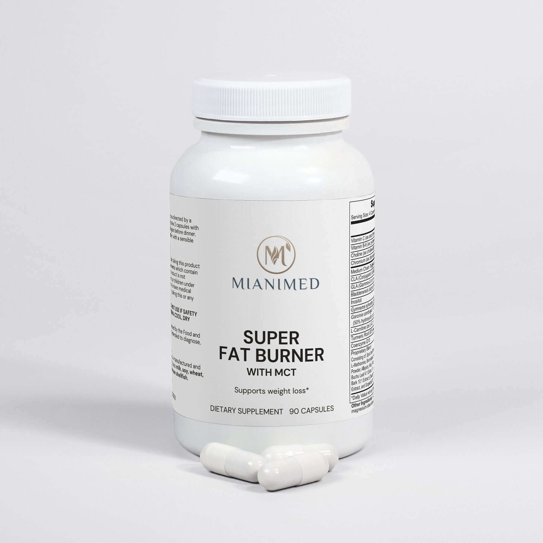 MIANIMED Premium Skincare Super Fat Burner with MCT - Dietary Supplement (90 capsules)