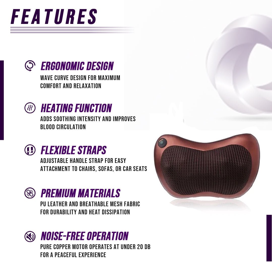 Back and Neck Massage Pillow w/Heat - Premium Bodycare from Pink Tartarus - Just $35.75! Shop now at MIANIMED