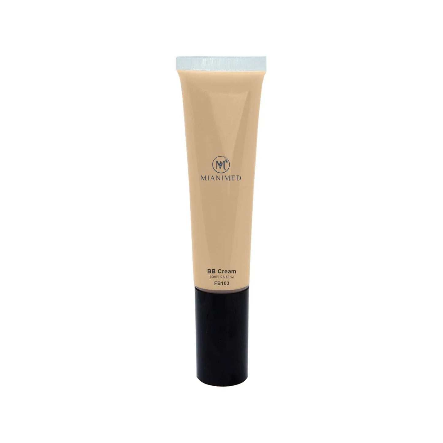 MIANIMED premium BB cream for skincare in beige tube with black cap.