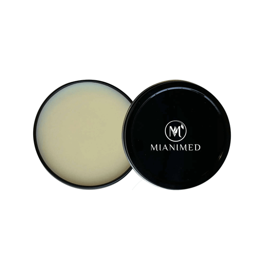 MIANIMED premium skincare product with an open container showing cream.