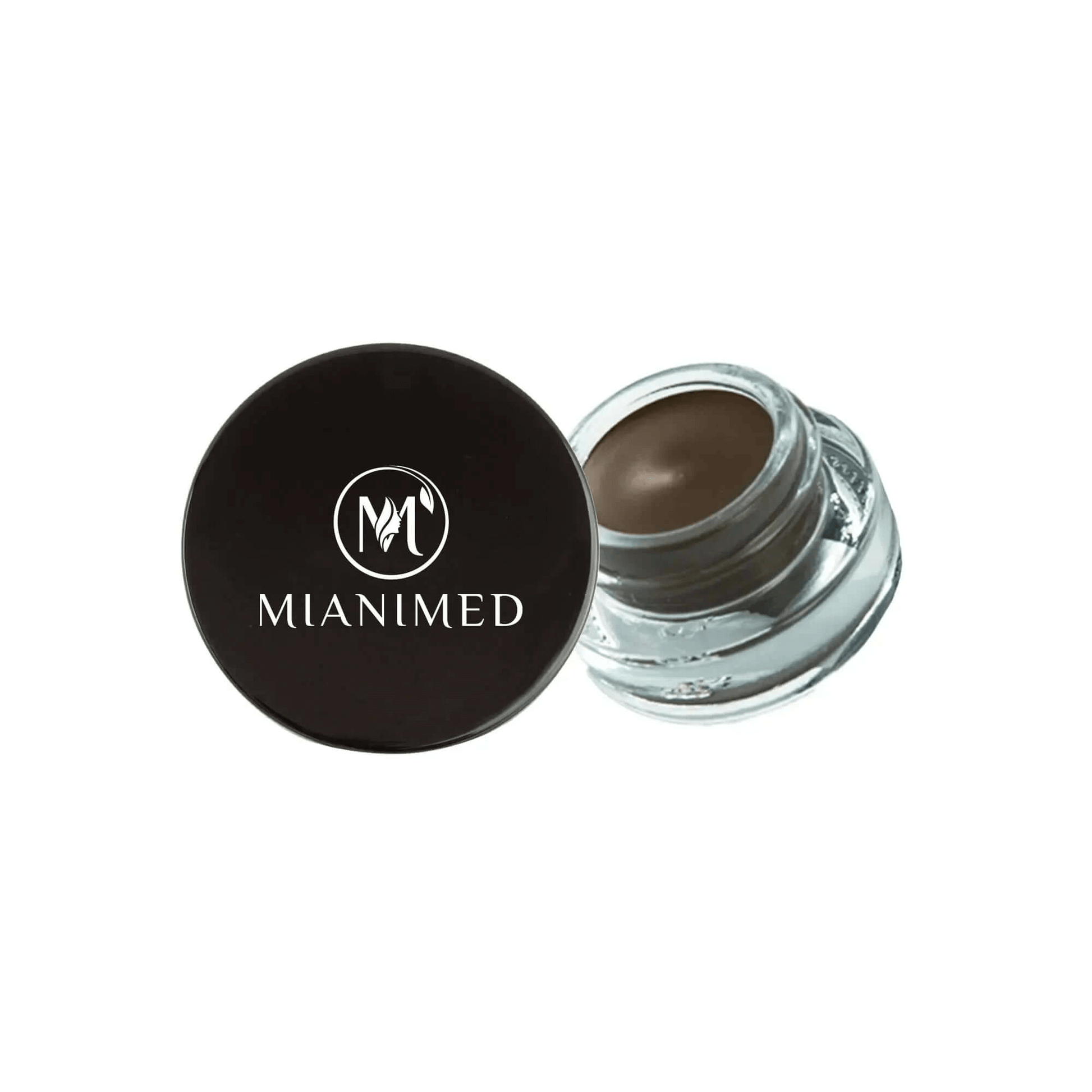 MIANIMED premium skincare product in a glass jar with black lid.