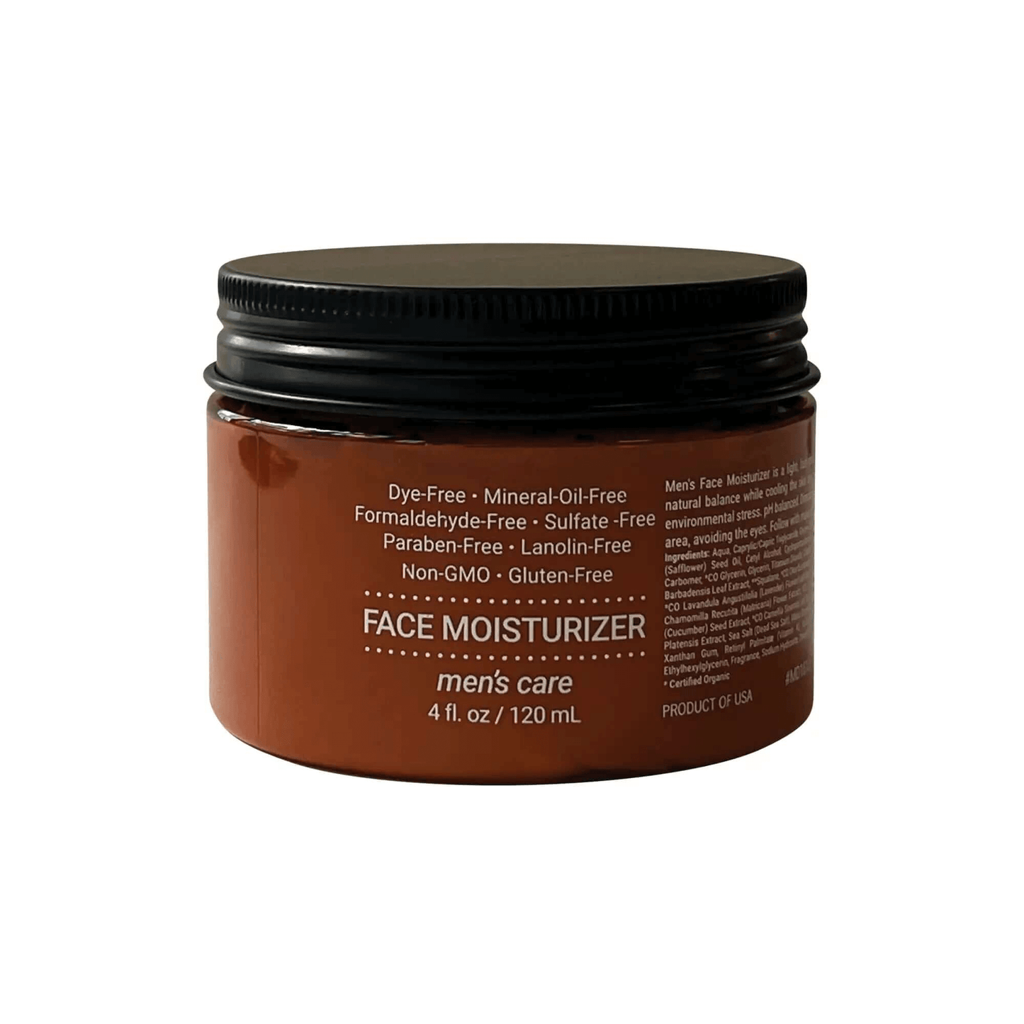 MIANIMED Premium Skincare Men's Face Moisturizer 4 fl. oz/120 mL - Dye-Free, Mineral-Oil-Free, Sulfate-Free, Paraben-Free, Non-GMO, Gluten-Free