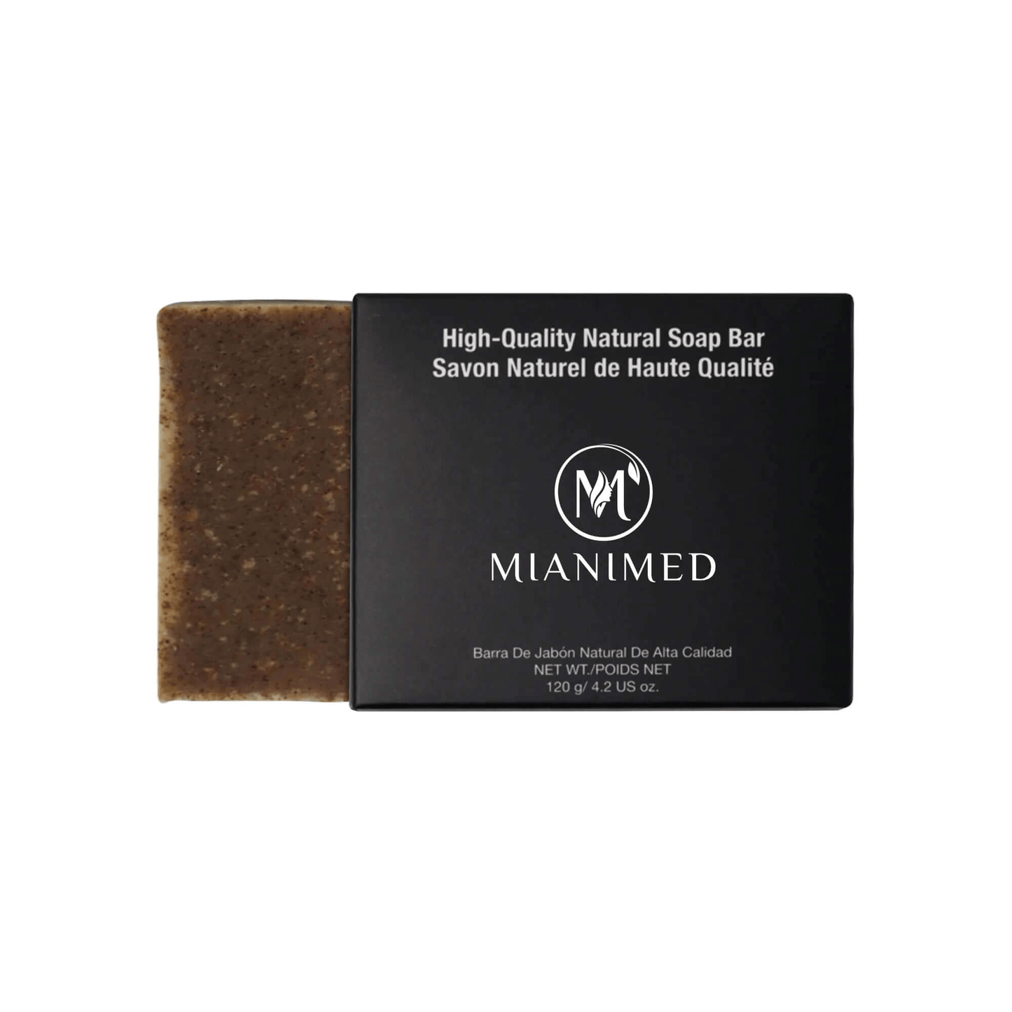 MIANIMED Premium High-Quality Natural Soap Bar in black packaging for superior skincare