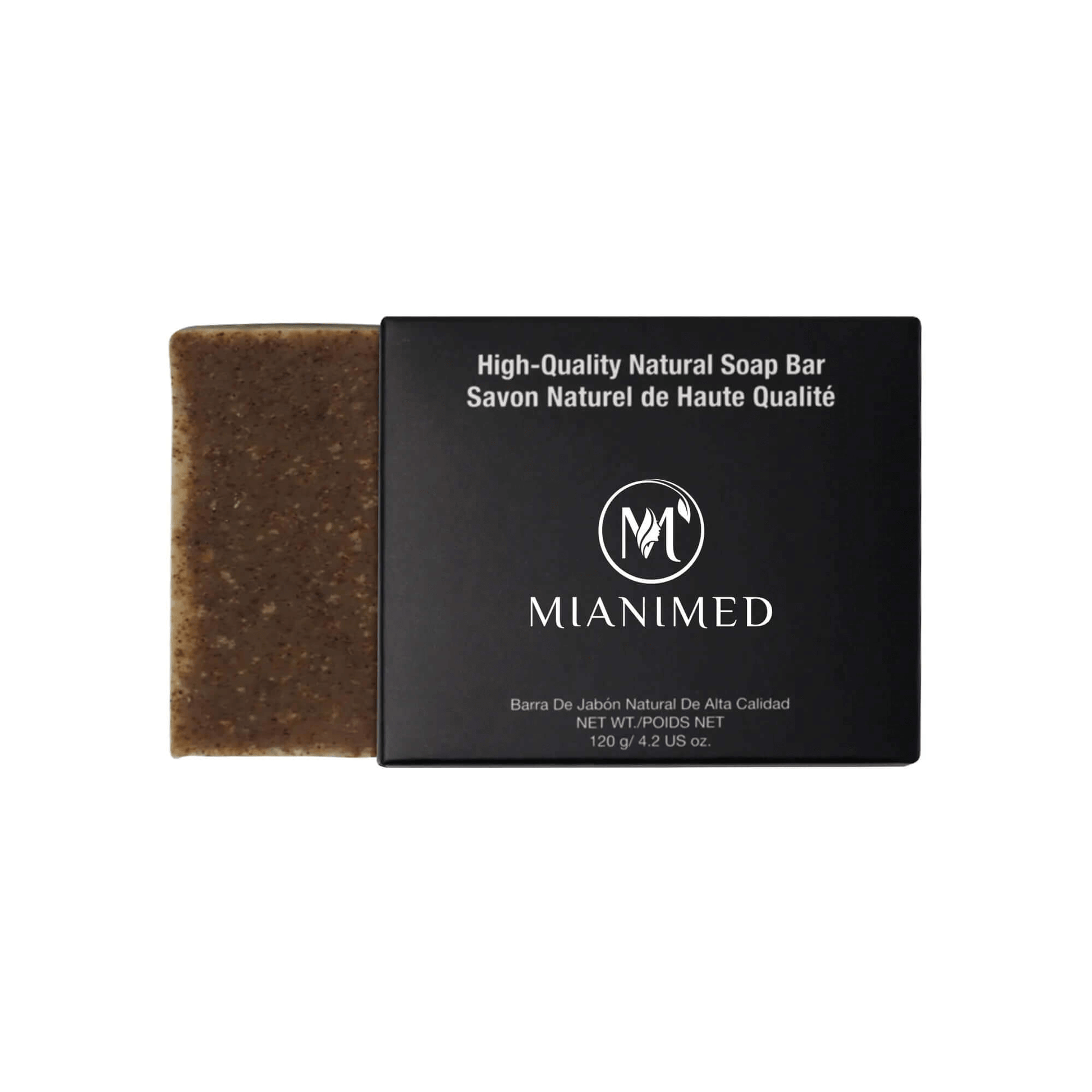 MIANIMED Premium High-Quality Natural Soap Bar in black packaging for superior skincare