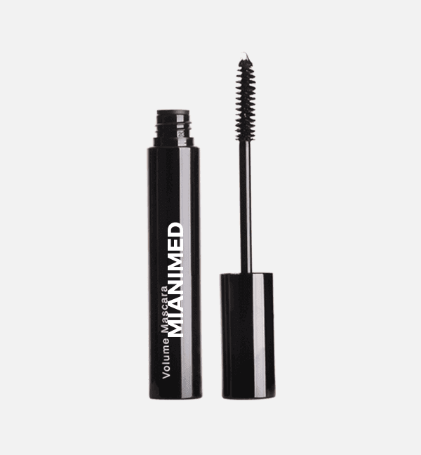 MIANIMED premium skincare volume mascara in black tube with wand.