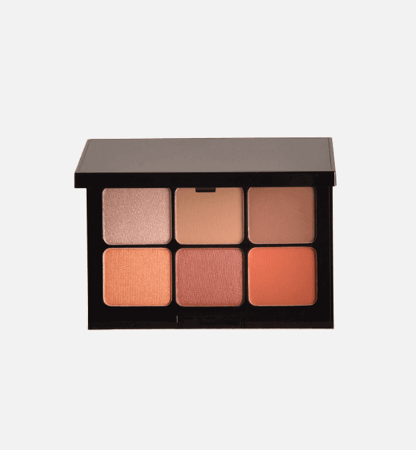 Premium MIANIMED skincare palette featuring six vibrant shades for a flawless finish.